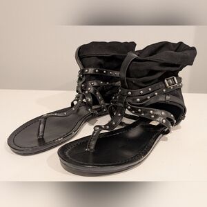 Simply Vera Black Gladiator Sandals